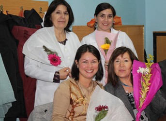Jimena Cid, Elizabeth Parra, Virginia Anabalón y Loreto Bustos. 