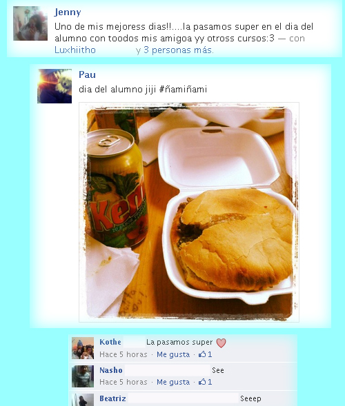 Comentarios en redes sociales